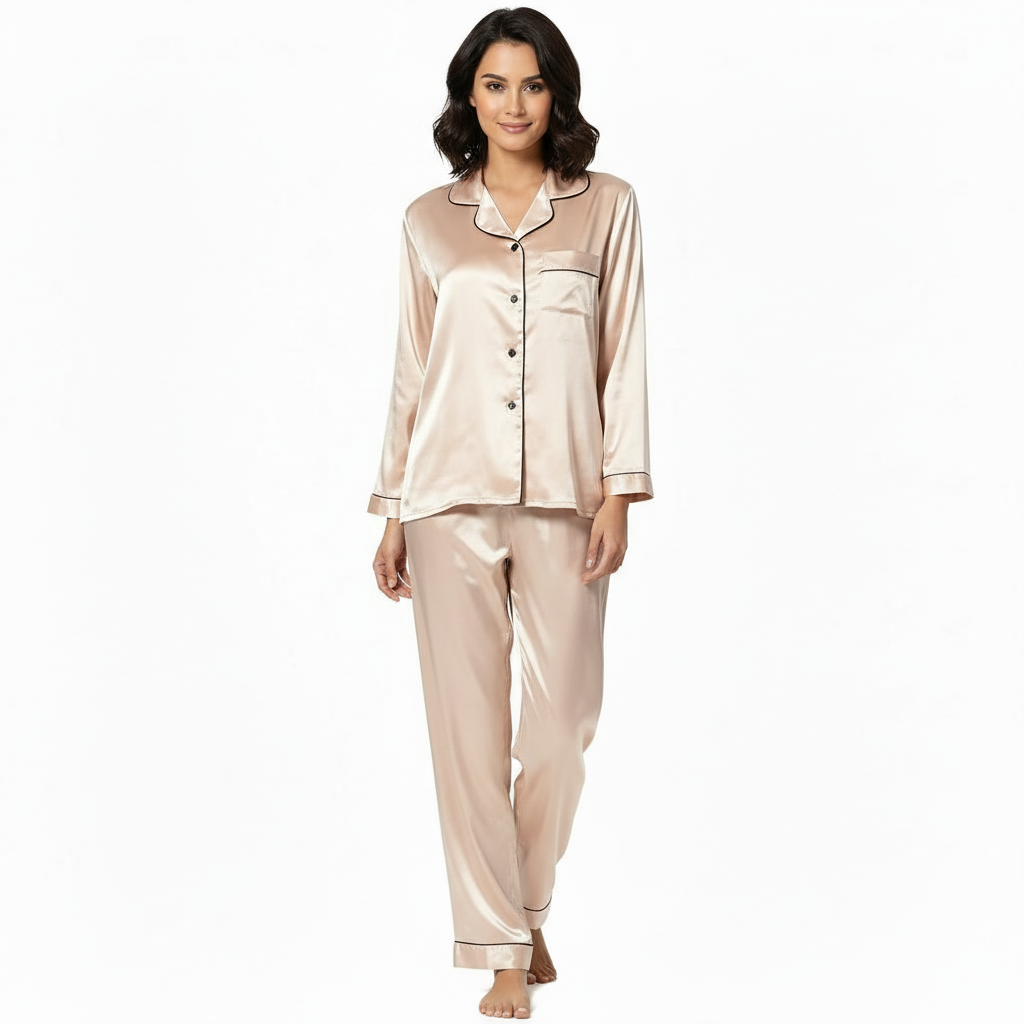 Classic Long Sleeve Pajama Set For Women
