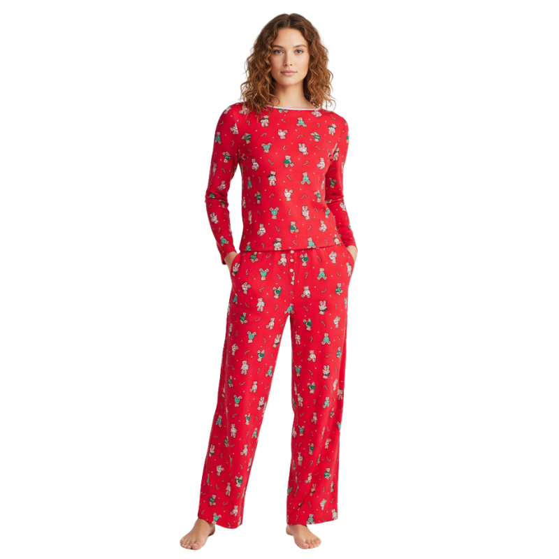 Soft Long Sleeve Flannel Shirt For Sleepwear