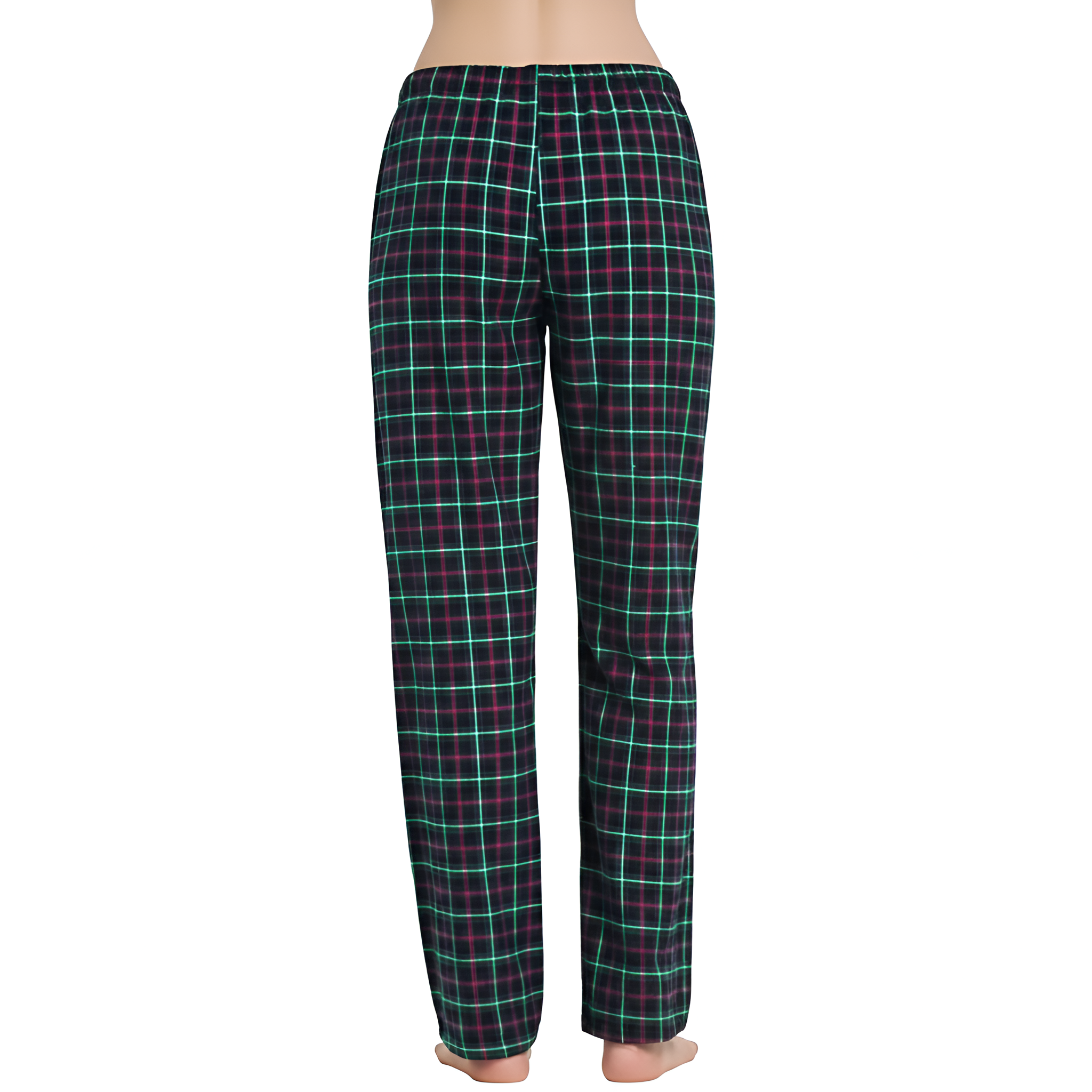 Flannel Plaid Pajama Pants With Drawstring For Women