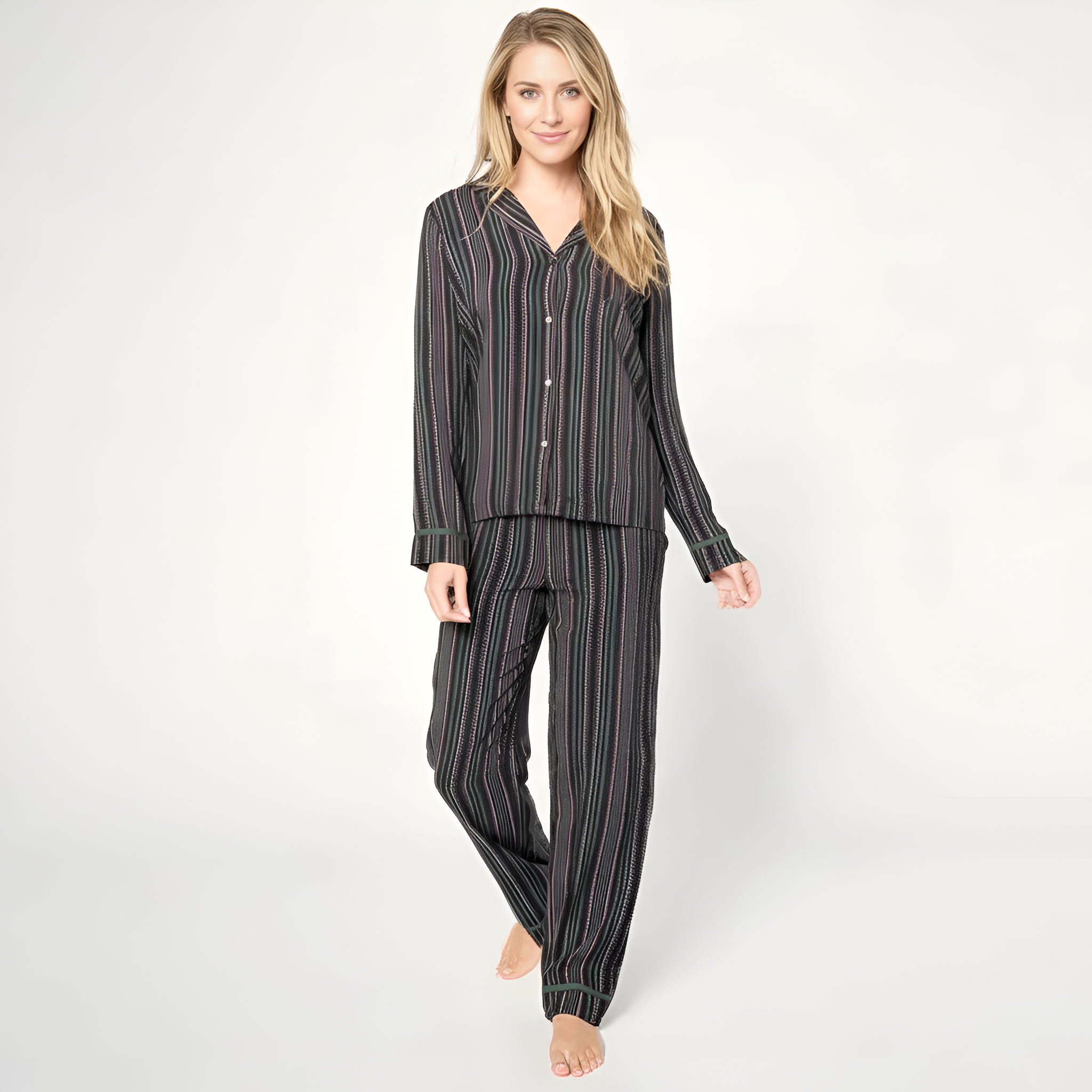 Sunday Brunch Chally Notch Collar Pajama Set