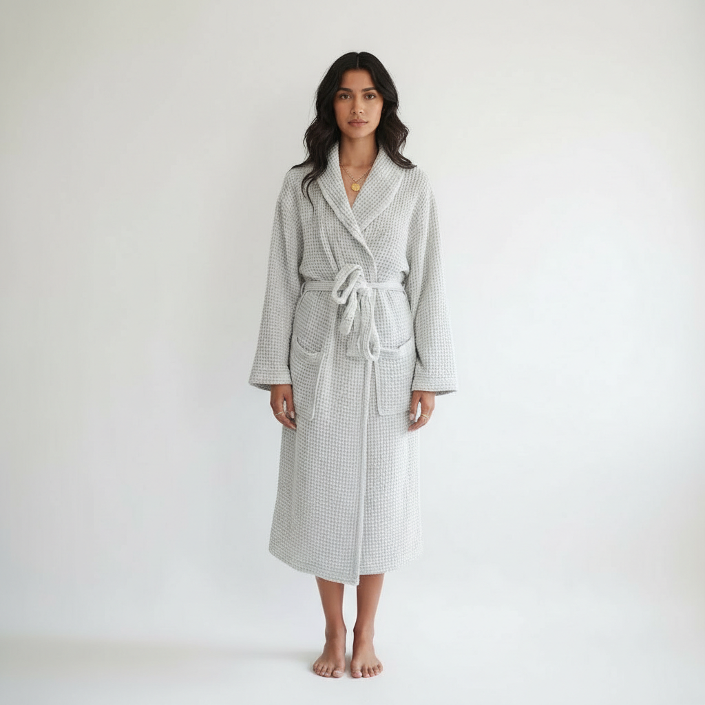 Waffle Knit Bath Robe