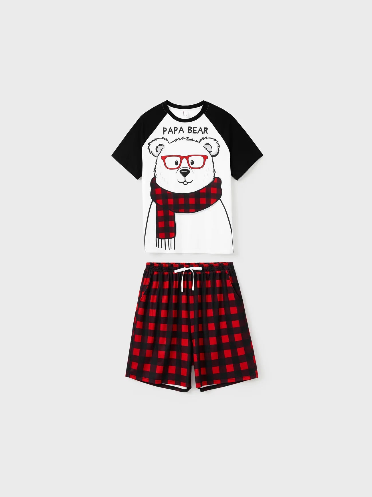 Xmas Bear Raglan Family Matching Short Set-Original Pajamas