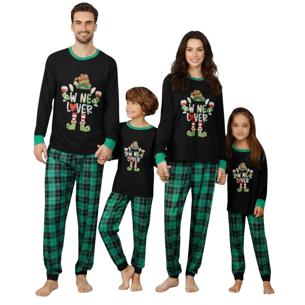 Christmas Themed Printed Family Matching Pajama Set