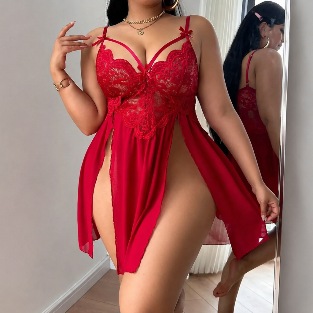Adjustable Strap Lace Nightgown For Women