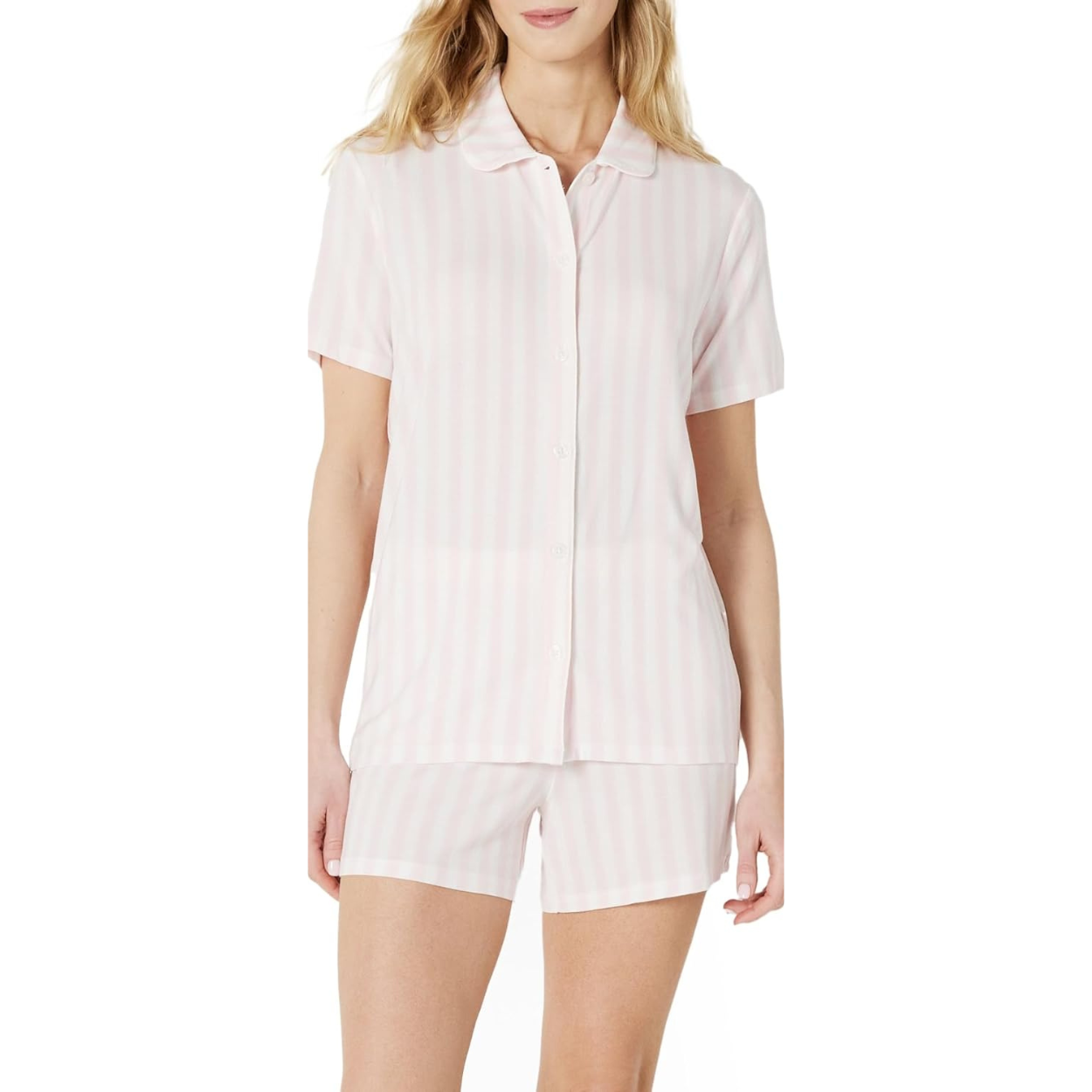 Soft Short Sleeve Pajama Set For Comfortable Everyday Sleep And Lounging For Women