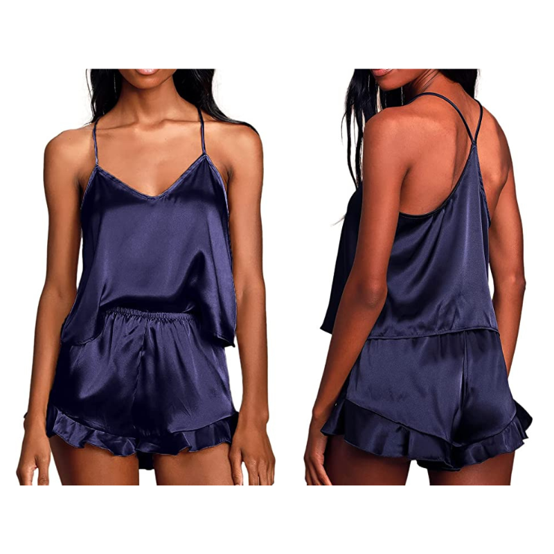 Satin Silk 2Pcs Sleepwear Set-Original PajamasSatin Silk 2Pcs Sleepwear Set - Image 6