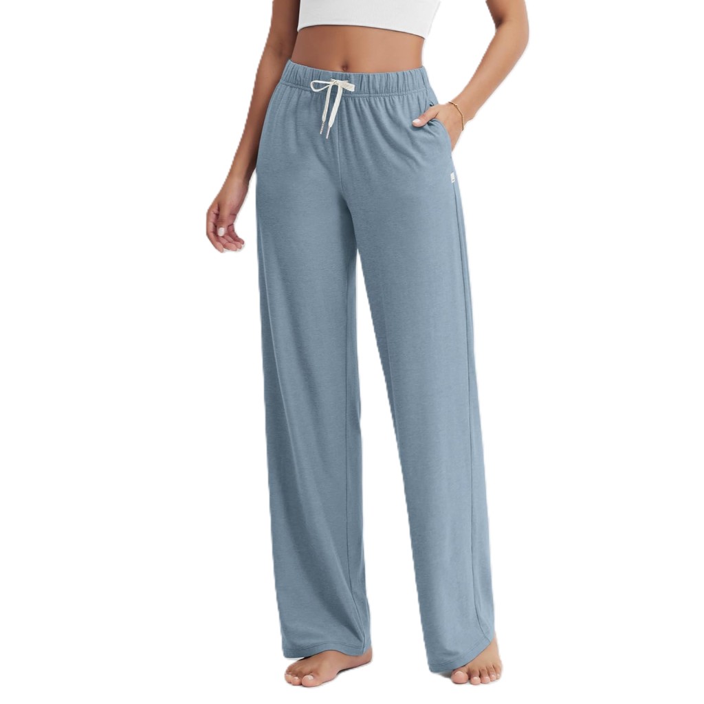 Straight Lounge Pajama Pants With Pockets