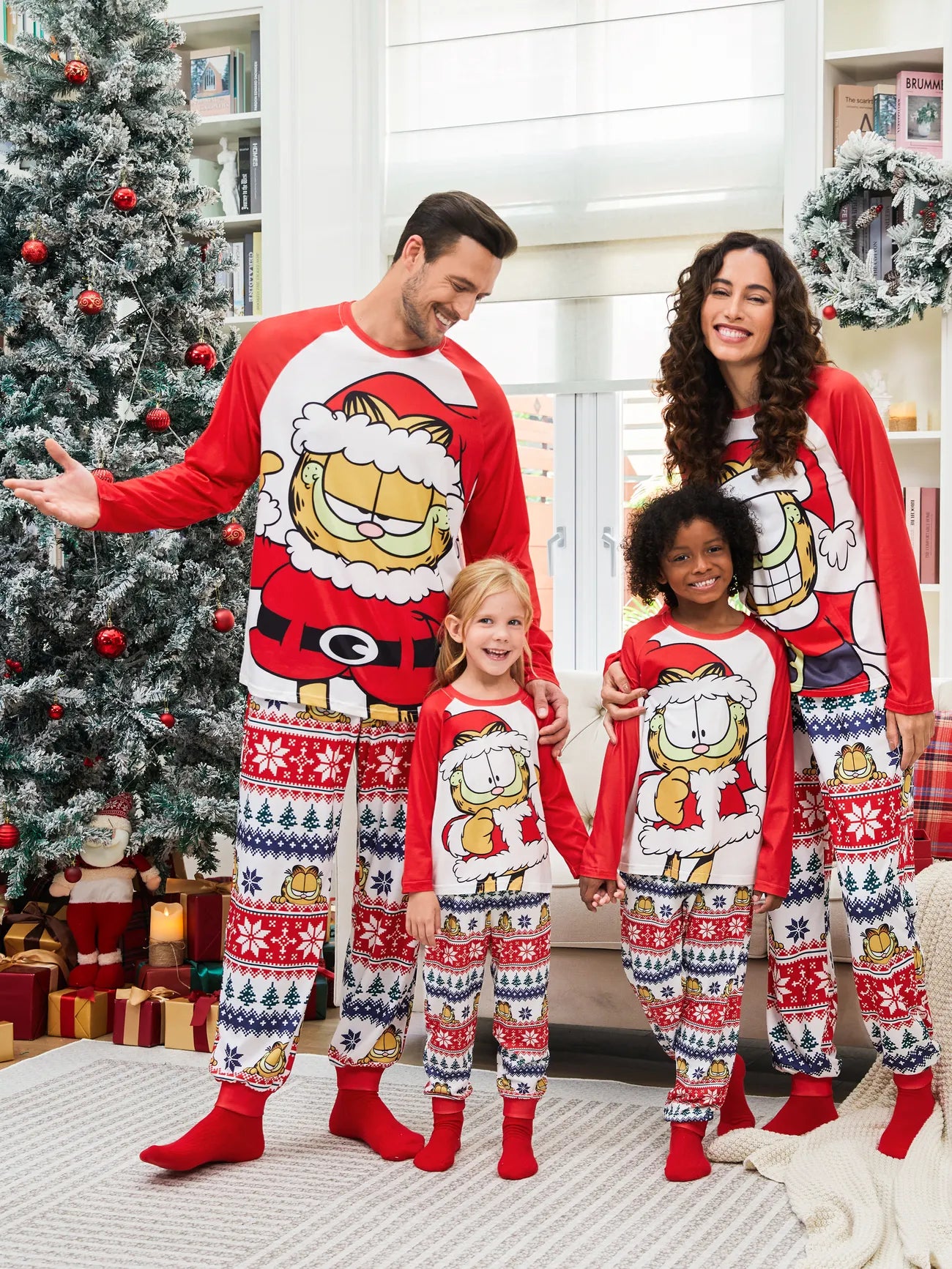 Printed Garfield Family Matching Christmas Pajama Set-Original Pajamas
