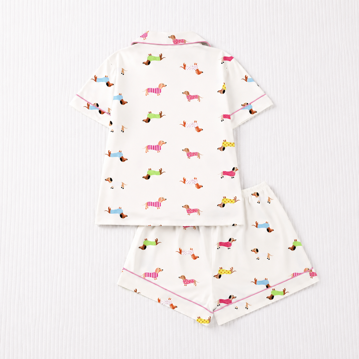 Casual Short Fitted Loungewear Sleepwear Set For Women