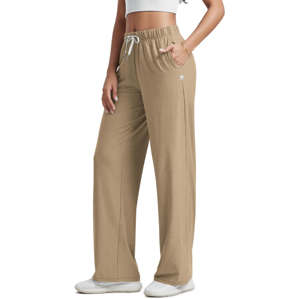 Straight Lounge Pajama Pants With Pockets