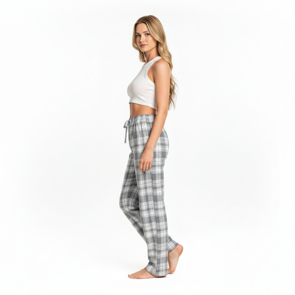 Comfortable Plaid Cotton Lounge Pajama Pants for Women