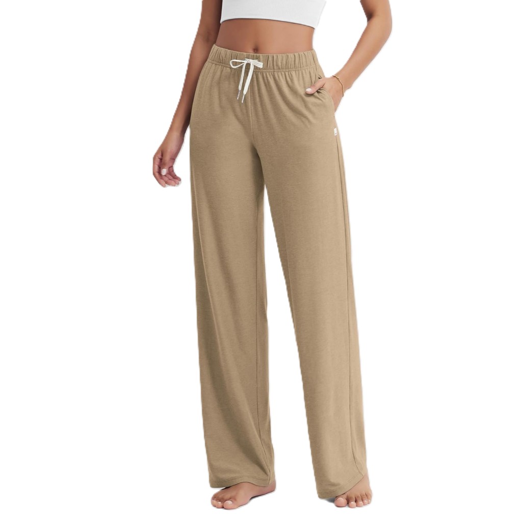 Straight Lounge Pajama Pants With Pockets