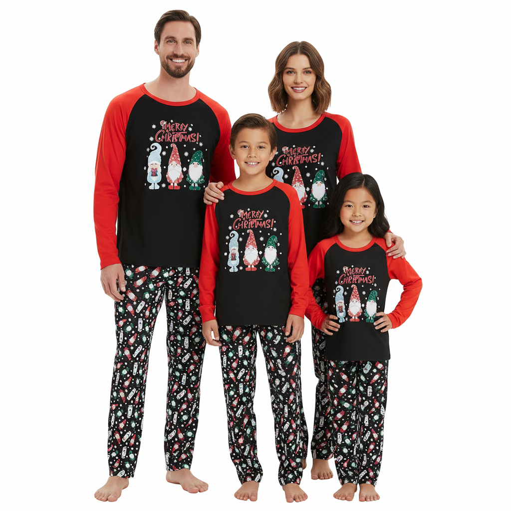 Matching Pajama Sets With Santa Claus Patterns Christmas Sleepwear Jammies