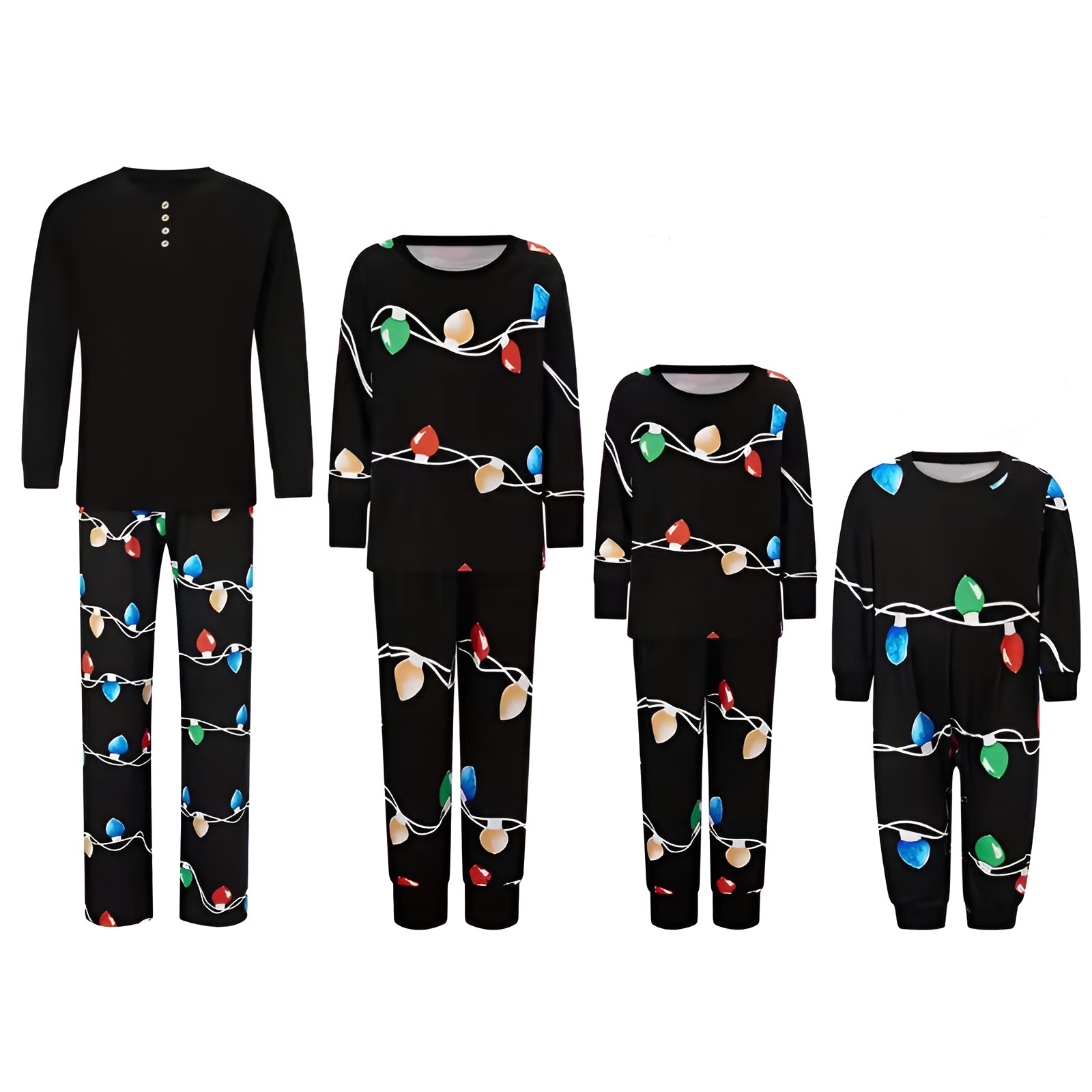 String Light Design Family Matching Pajama Sets