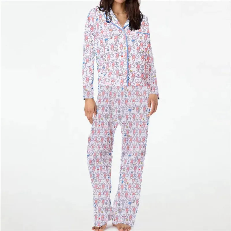 Floral Button Front Pajama Set-Original PajamasFloral Button Front Pajama Set - Image 7