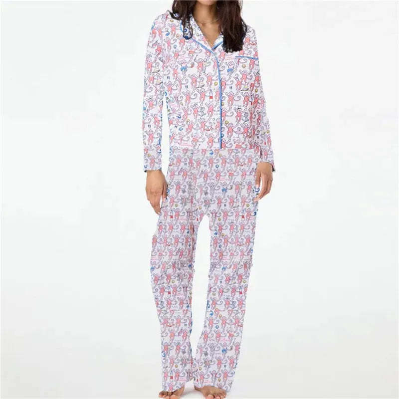 Floral Button Front Pajama Set-Original Pajamas
