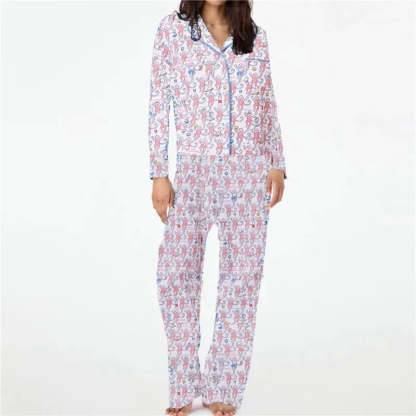 Floral Button Front Pajama Set-Original Pajamas