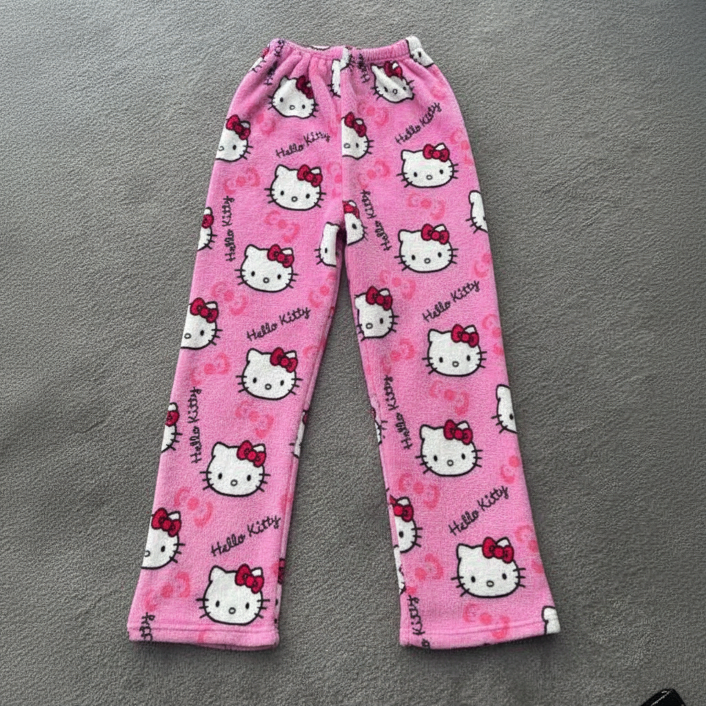 Hello Kitty Cartoon Themed Printed Pajama Pants