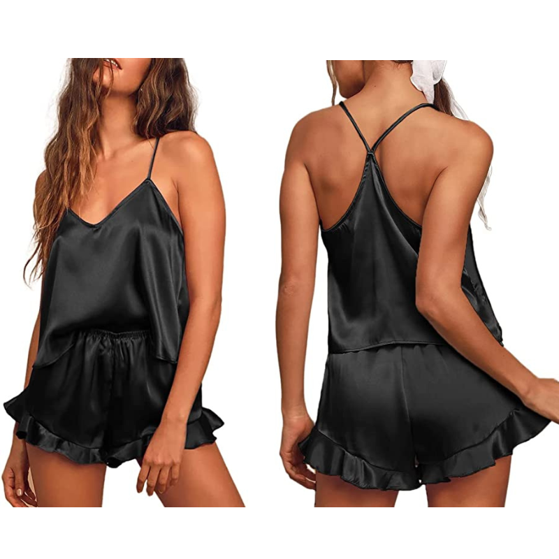 Satin Silk 2Pcs Sleepwear Set-Original Pajamas