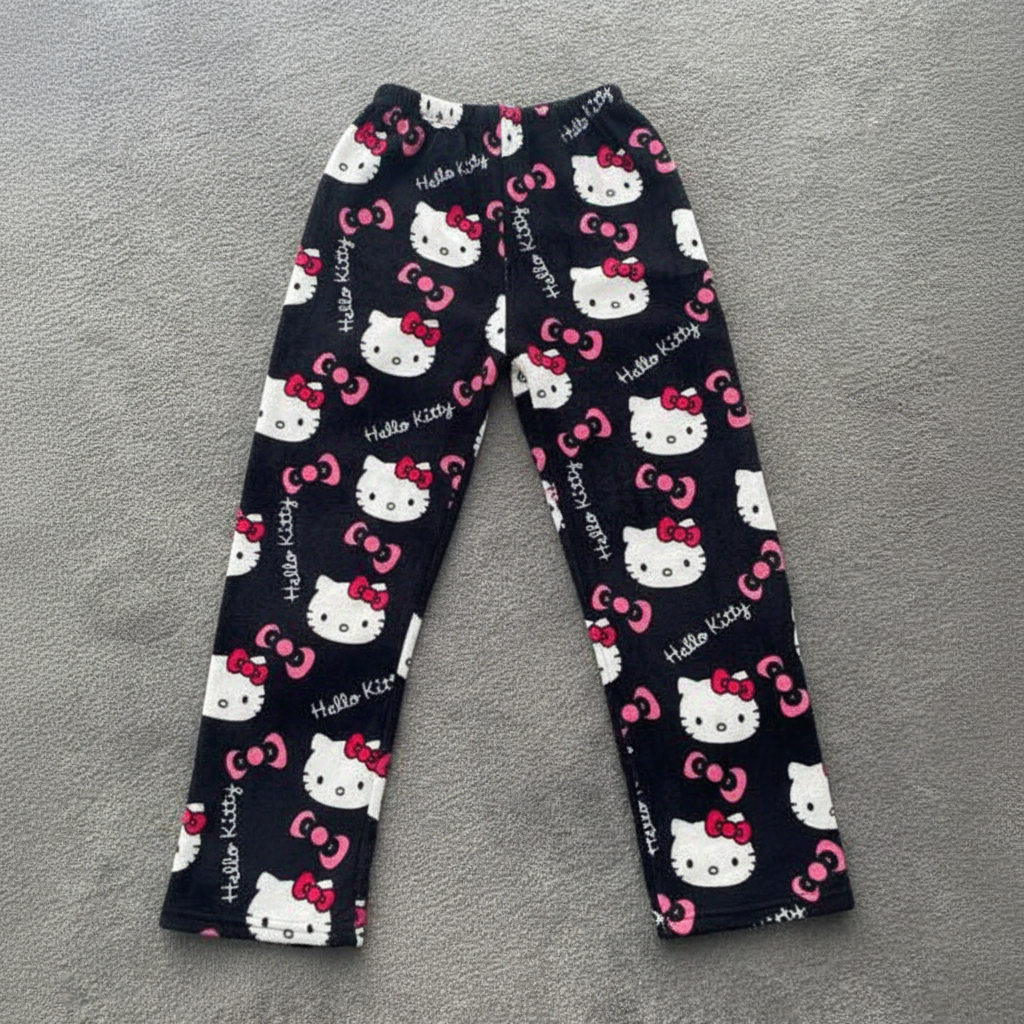 Hello Kitty Cartoon Themed Printed Pajama Pants