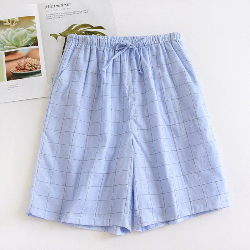 Men & Women Cotton Plaid Shorts-Original Pajamas