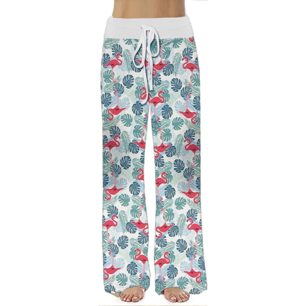 Stretch Floral Palazzo Lounge Pants for Women