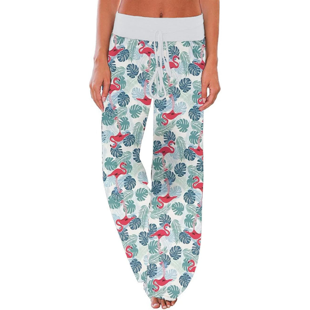 Stretch Floral Palazzo Lounge Pants for Women