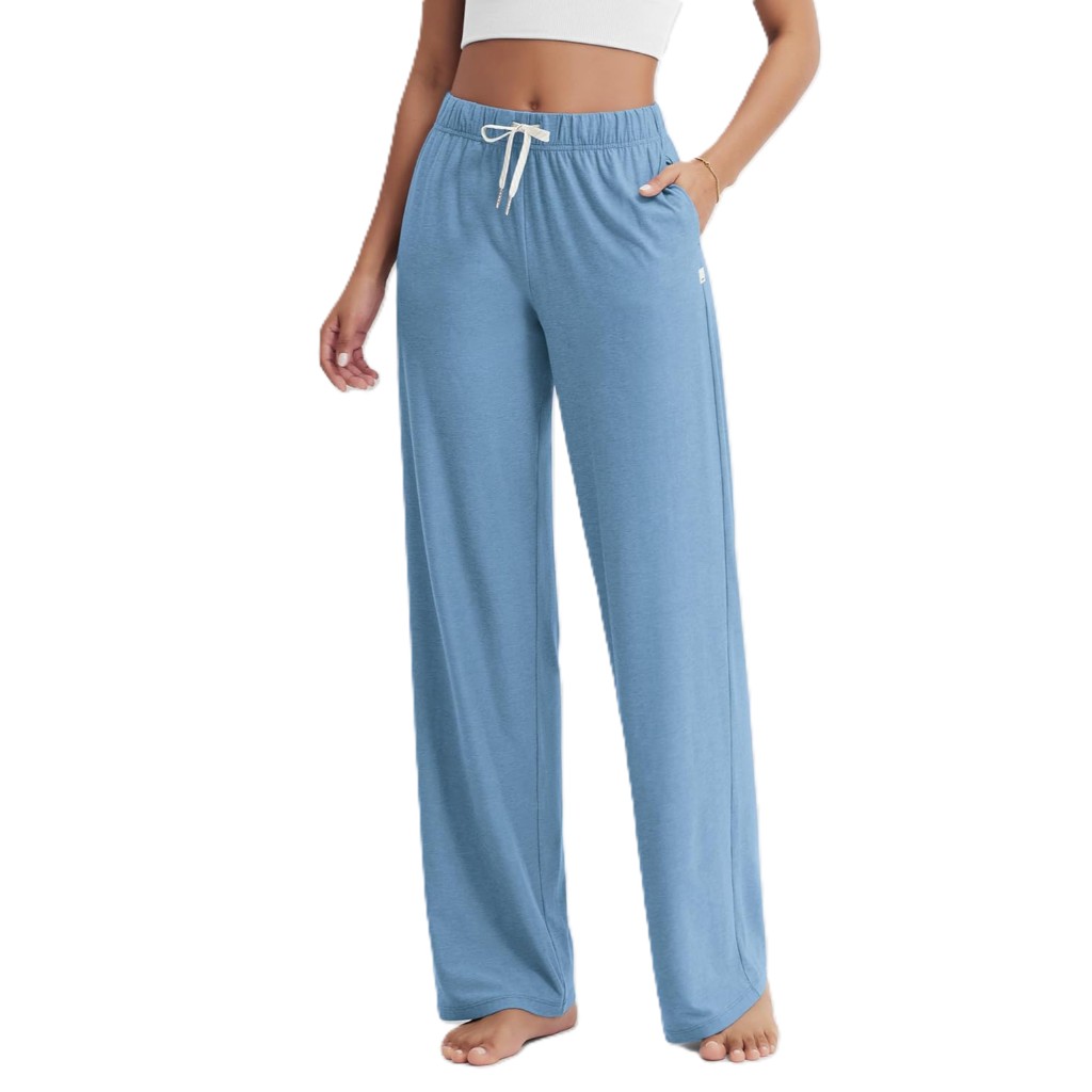 Straight Lounge Pajama Pants With Pockets