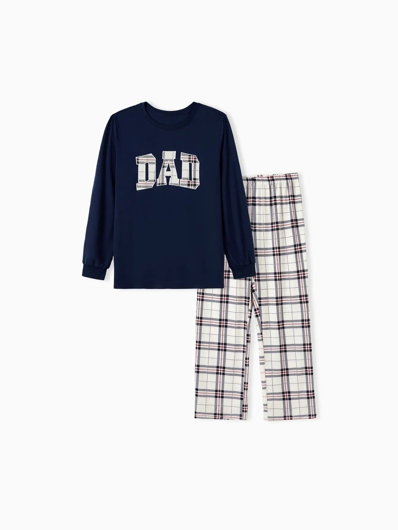 Family Matching Plaid Letter Print Pajamas Sets-Original Pajamas