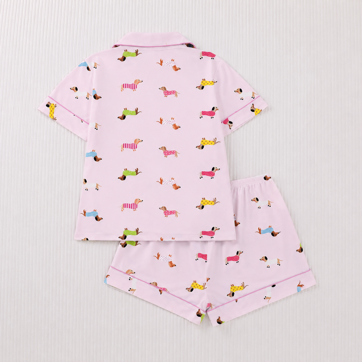 Casual Short Fitted Loungewear Sleepwear Set For Women
