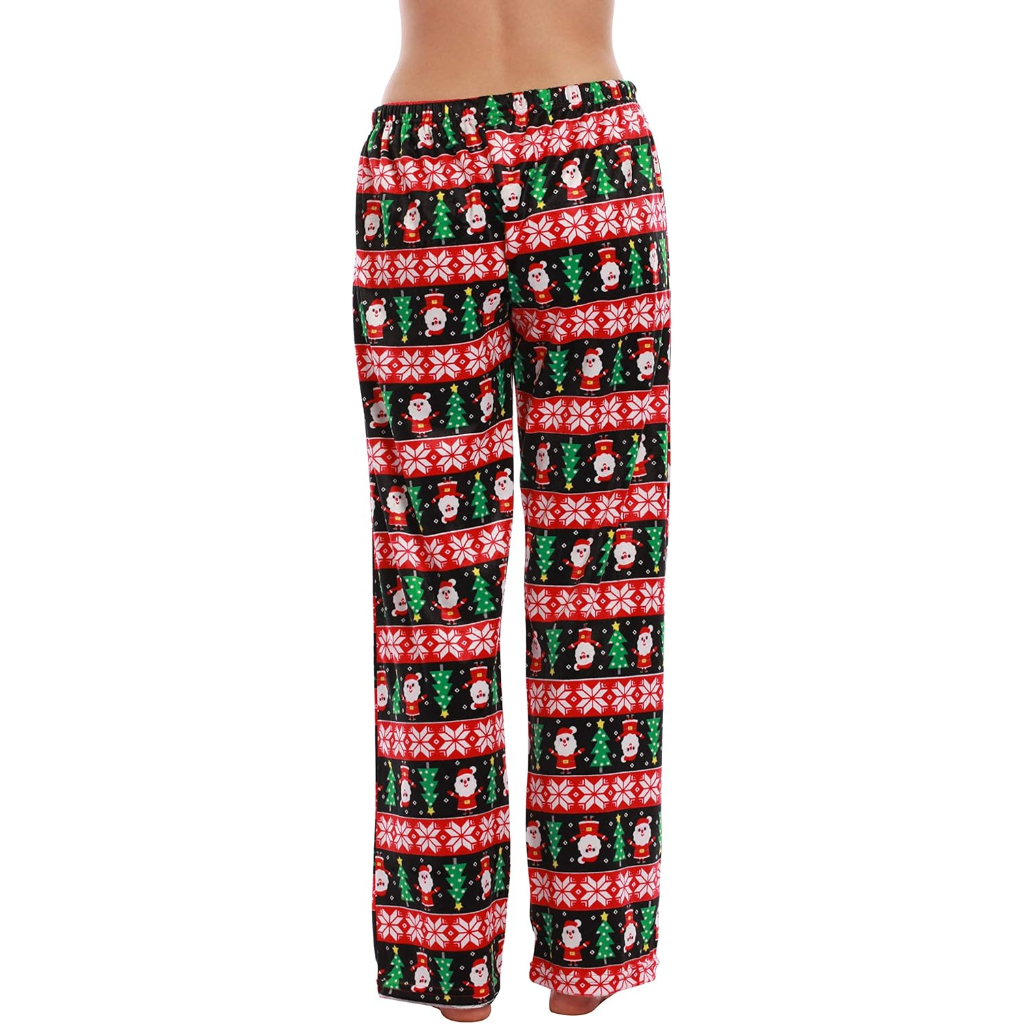 Silky Fleece Plaid Pajama Pants Women