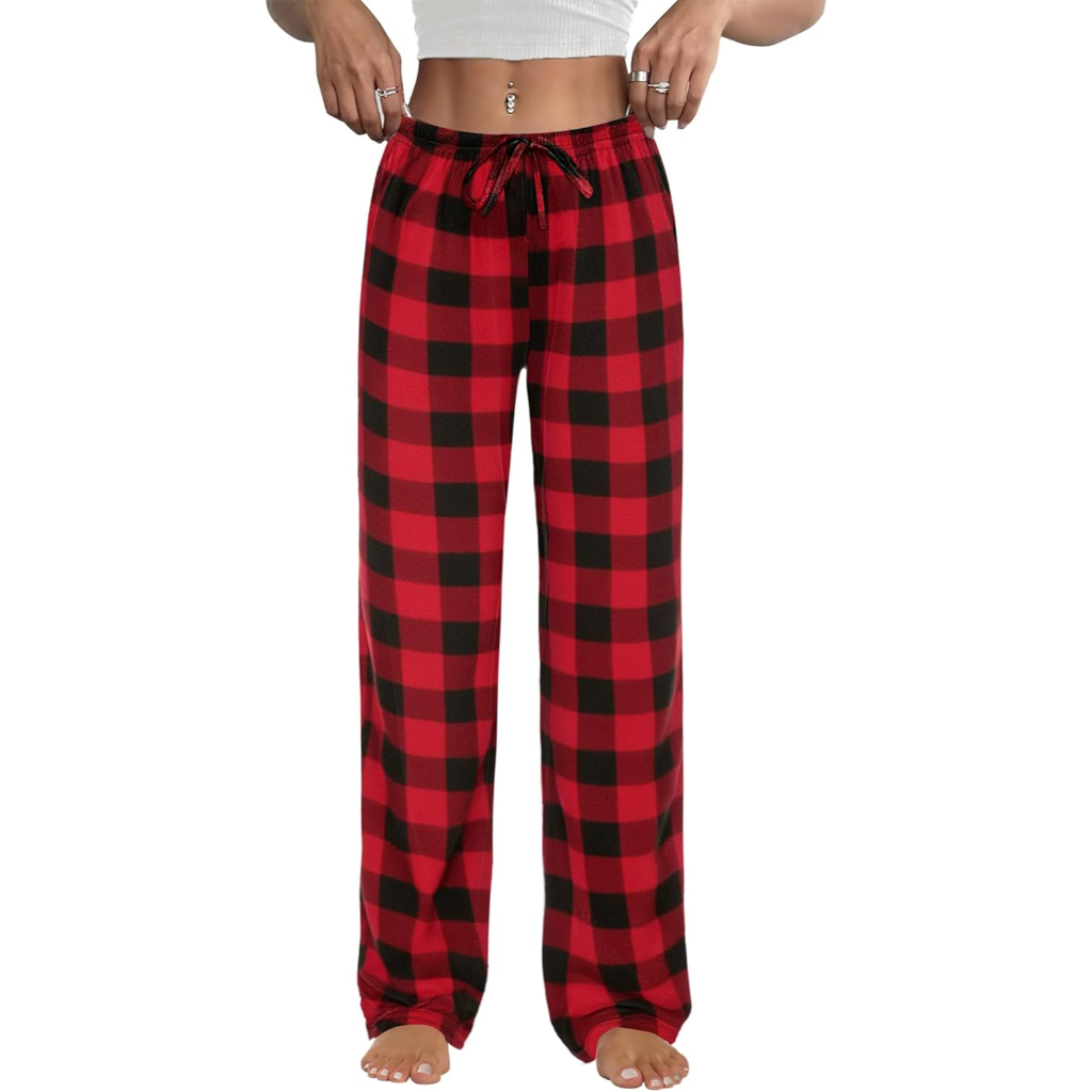 Plaid Lounge Pajama Pants for Women