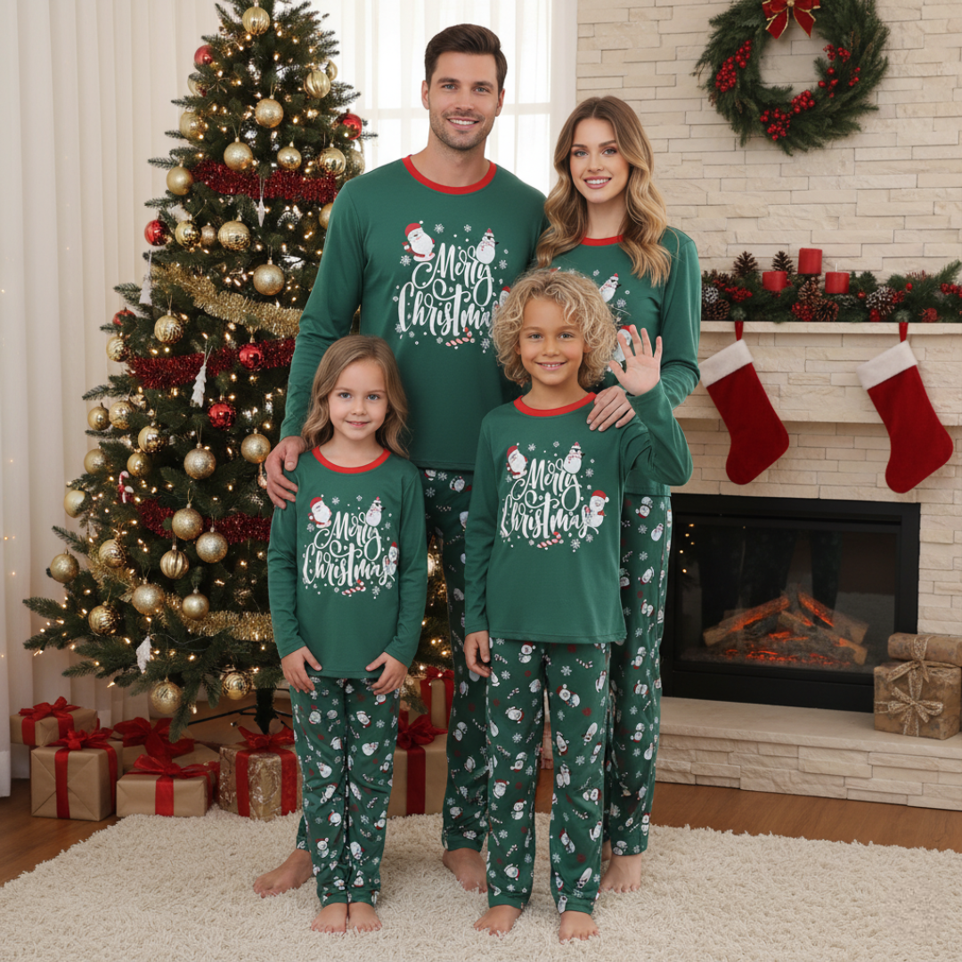 Matching Pajama Sets With Santa Claus Patterns Christmas Sleepwear Jammies