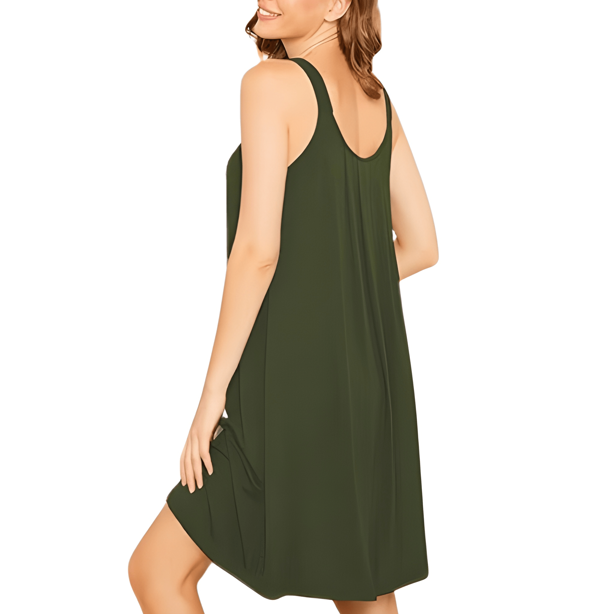 Wide Strap Nightgown For Women And Sleeveless Sleepwear