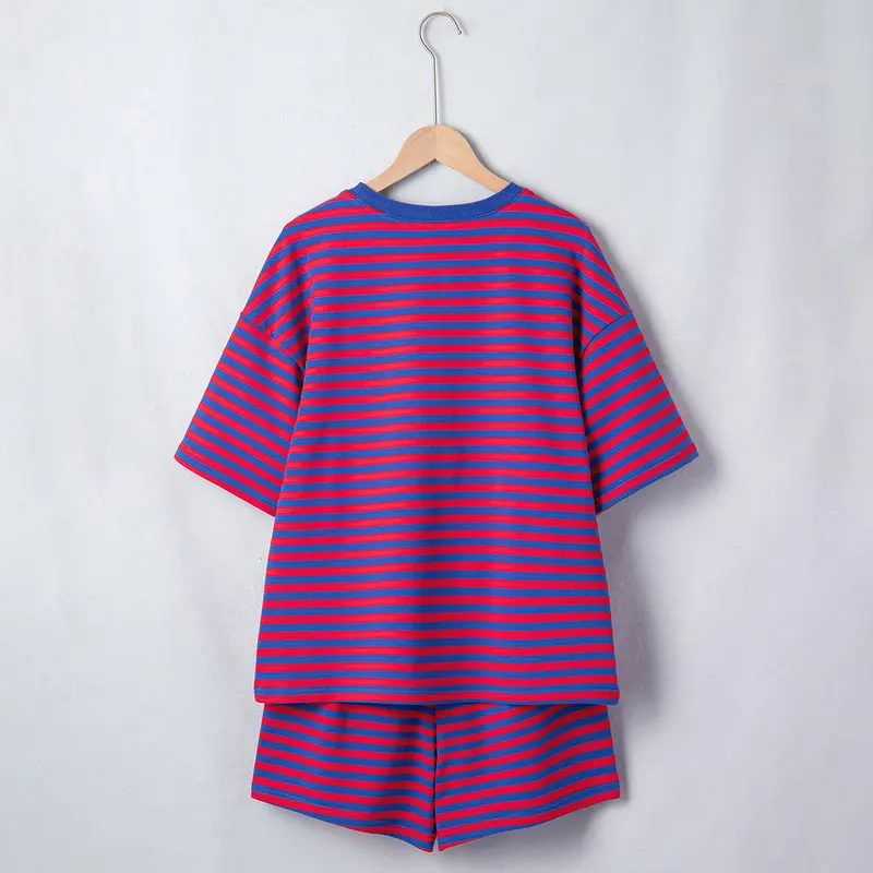 Casual Striped Pattern Shorts And Top Set For Women