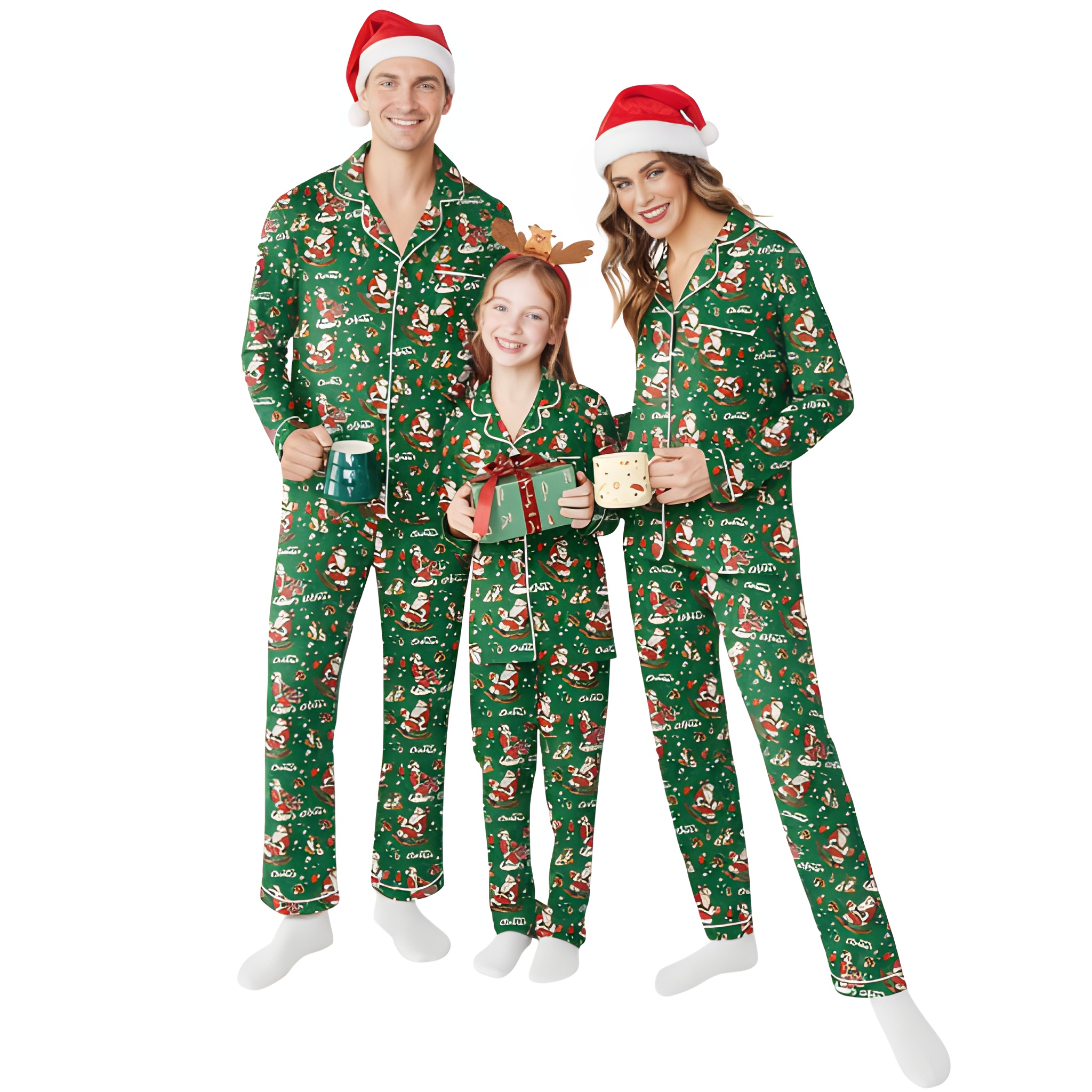 Matching Family Christmas Pajamas Long Sleeve Holiday Loungewear