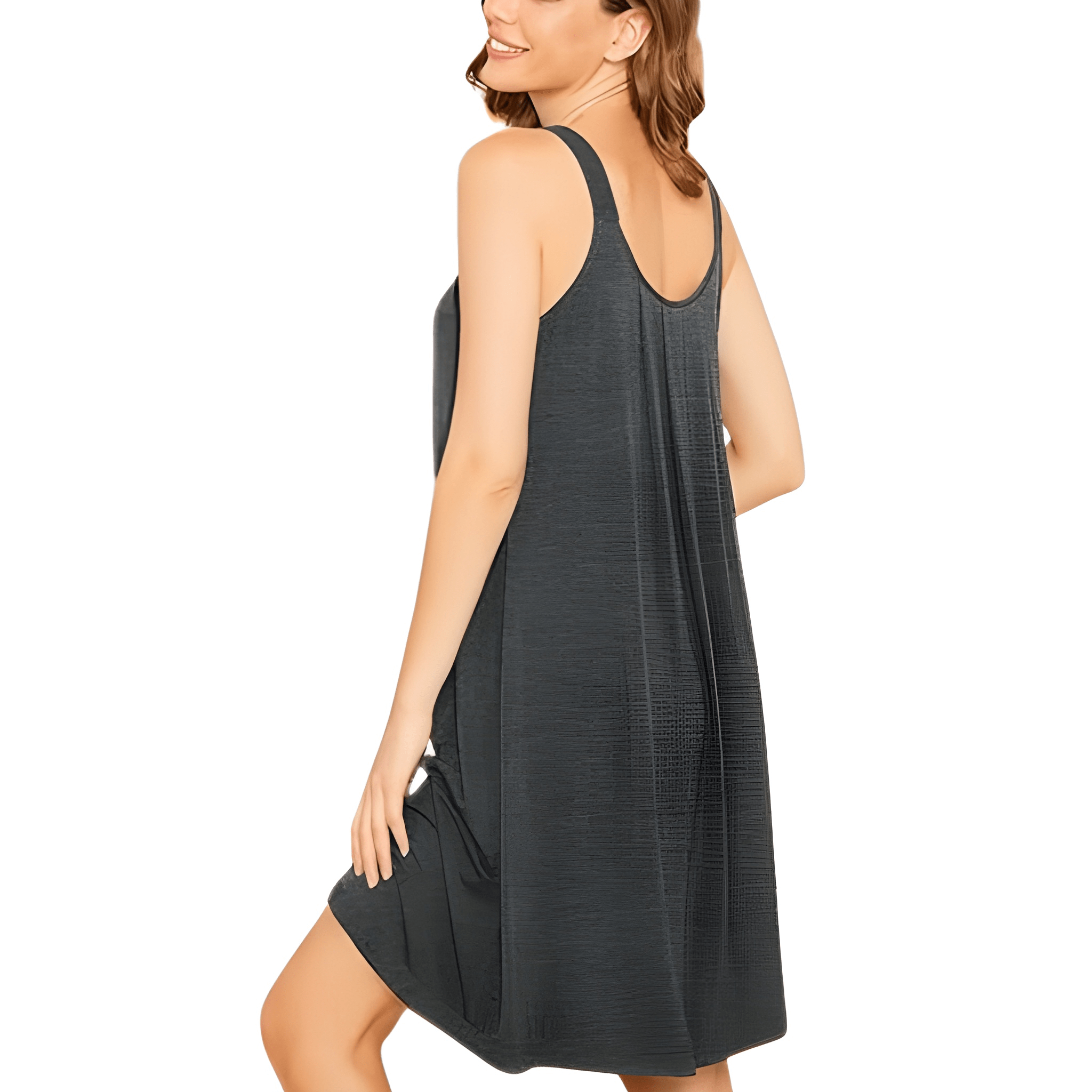 Wide Strap Nightgown For Women And Sleeveless Sleepwear