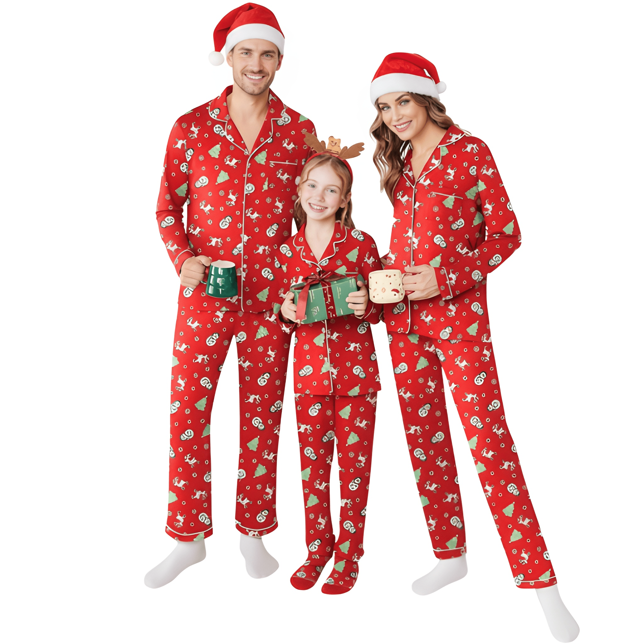 Matching Family Christmas Pajamas Long Sleeve Holiday Loungewear
