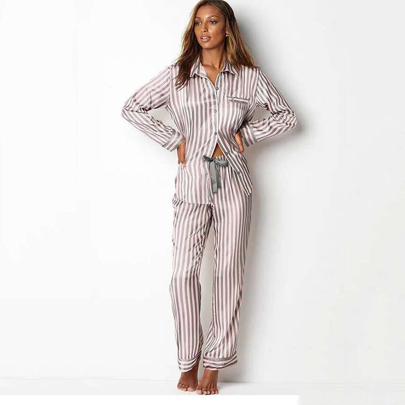 Women Stripes Sleepwear Pajamas Loungewear-Original Pajamas