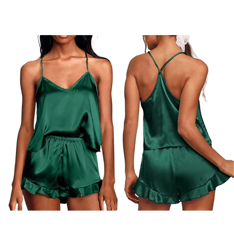 Satin Silk 2Pcs Sleepwear Set-Original Pajamas