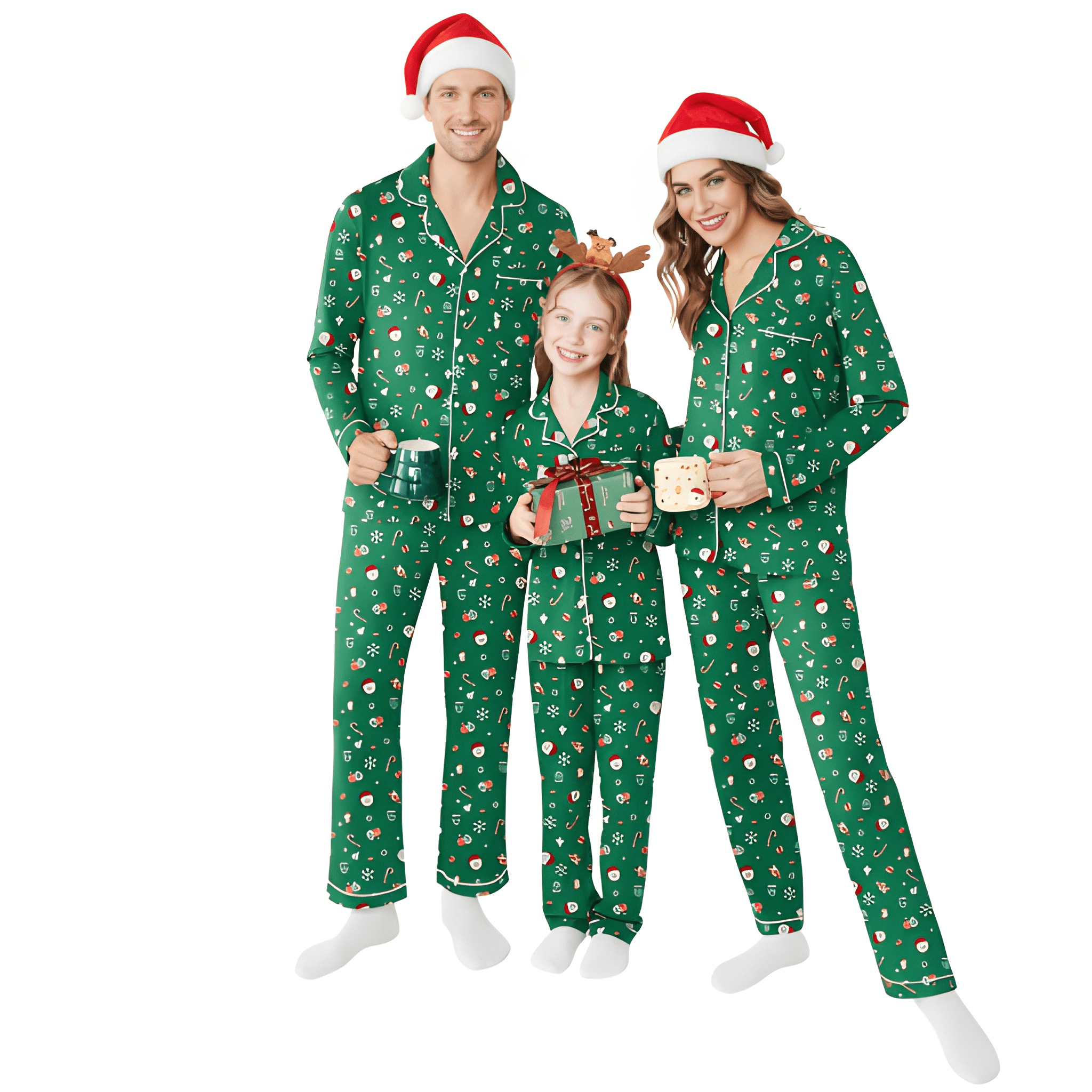Matching Family Christmas Pajamas Long Sleeve Holiday Loungewear
