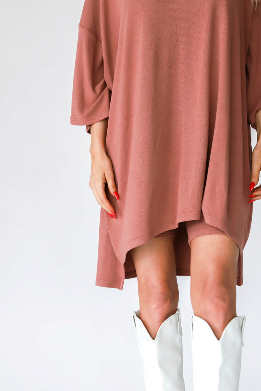 Oversized Tee And Biker Short Set-Original Pajamas