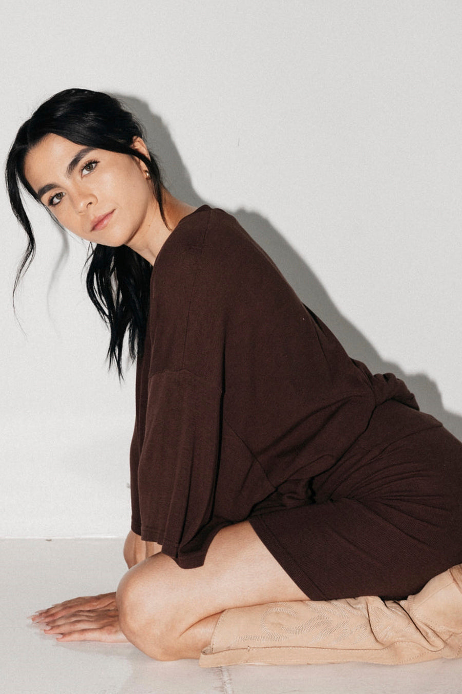 Oversized Tee And Biker Short Set-Original Pajamas