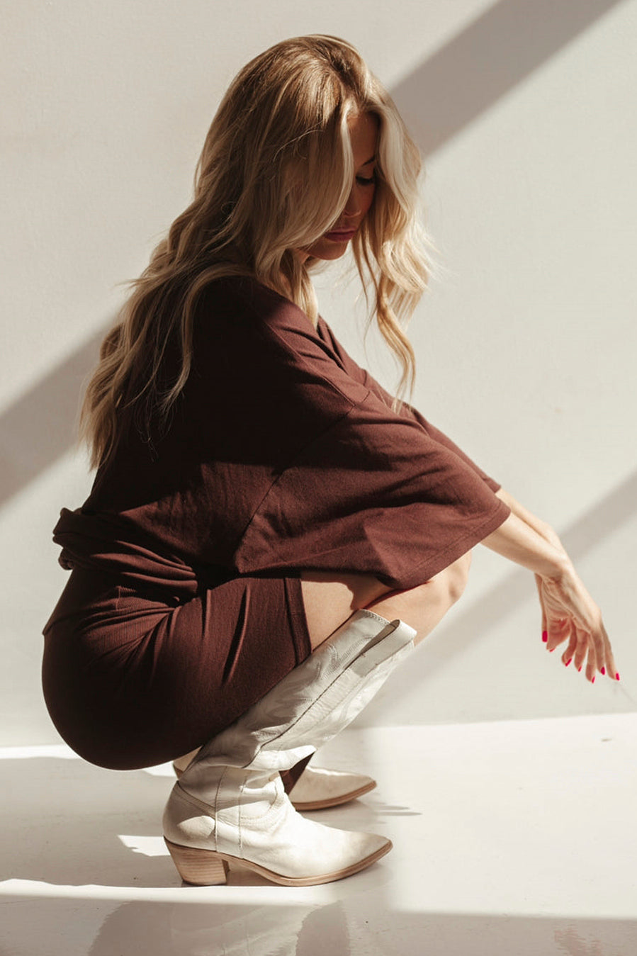 Oversized Tee And Biker Short Set-Original Pajamas