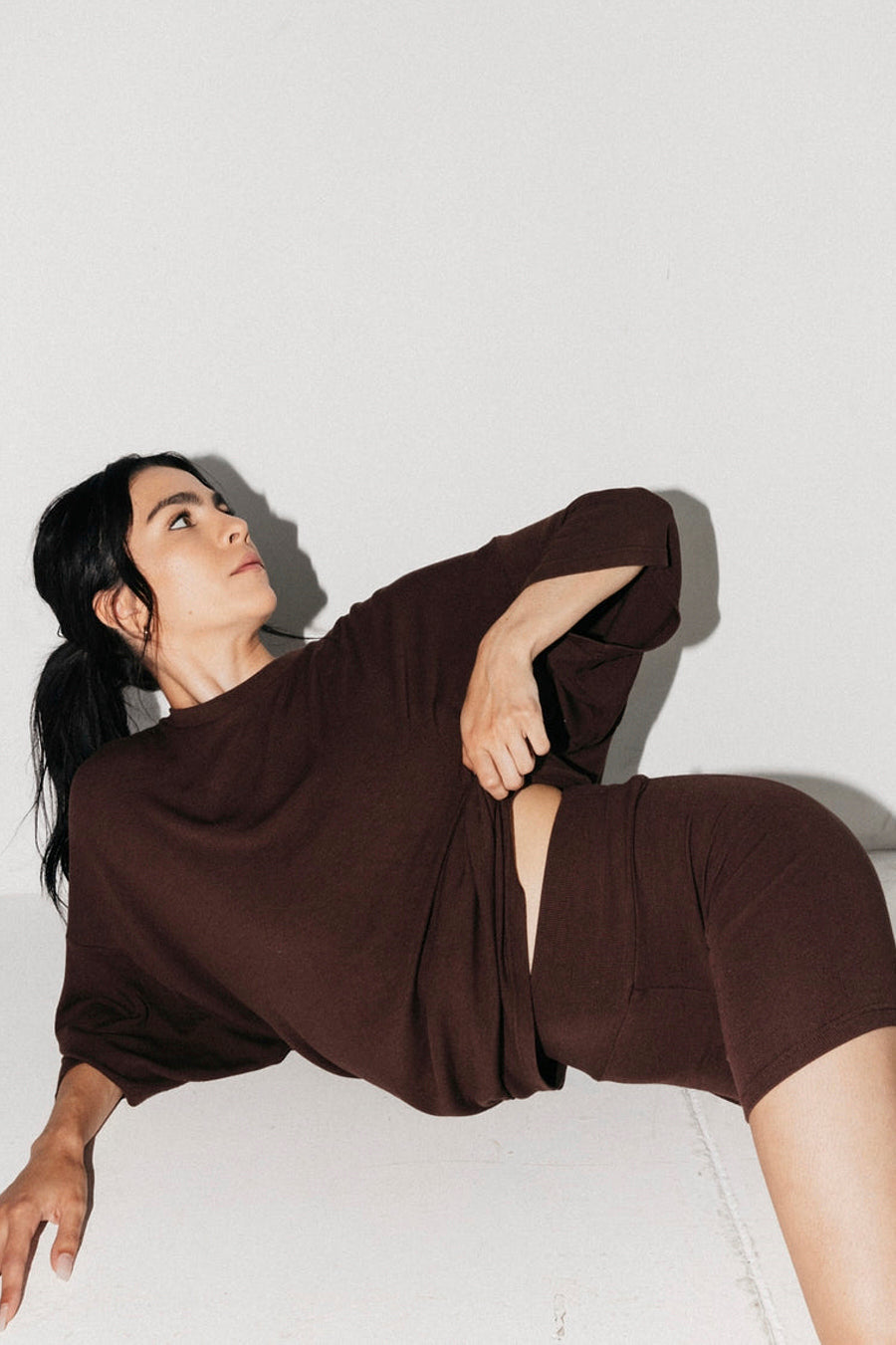 Oversized Tee And Biker Short Set-Original Pajamas