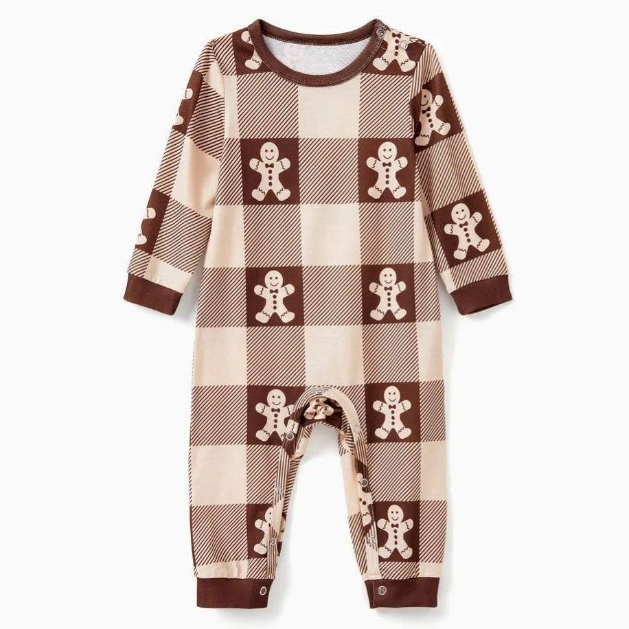 Gingerbread Plaid Family Matching Pajama Set-Original Pajamas