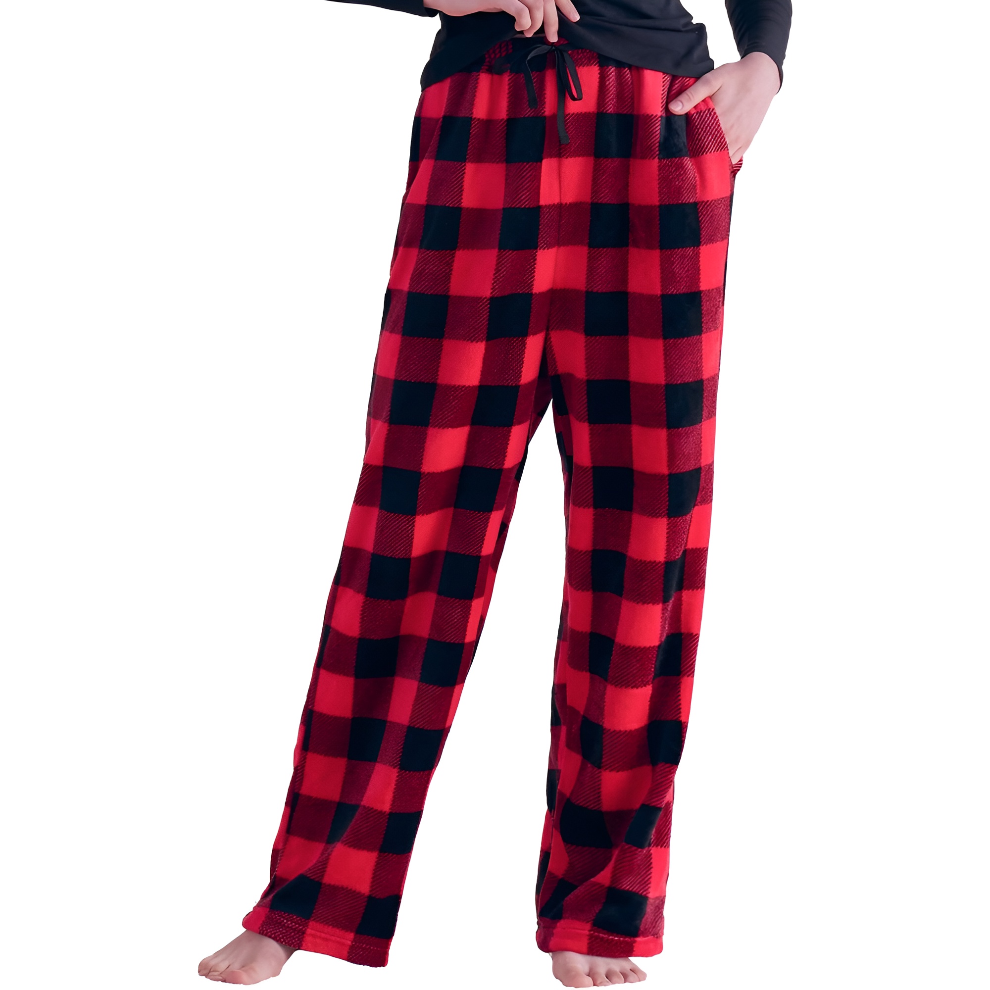 Holiday Print Pajama Pants With Drawstring