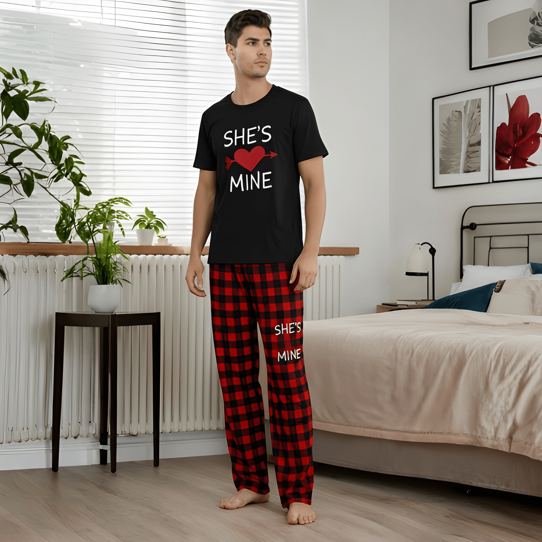  Valentine Day Shirt, He's Mine She's Mine Couple Shirts Pajamas Matching Couple Outfits
