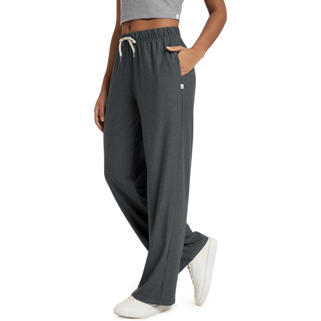 Straight Lounge Pajama Pants With Pockets