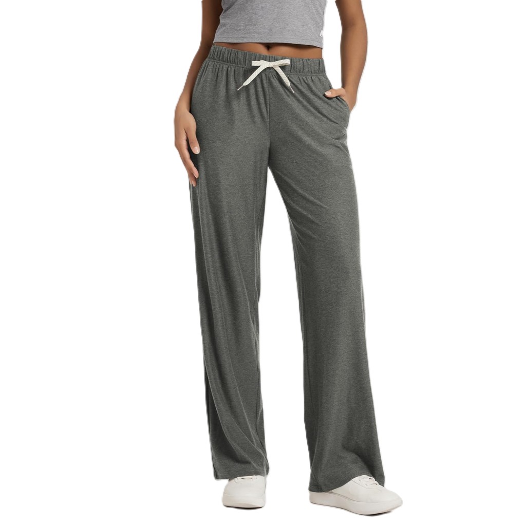 Straight Lounge Pajama Pants With Pockets